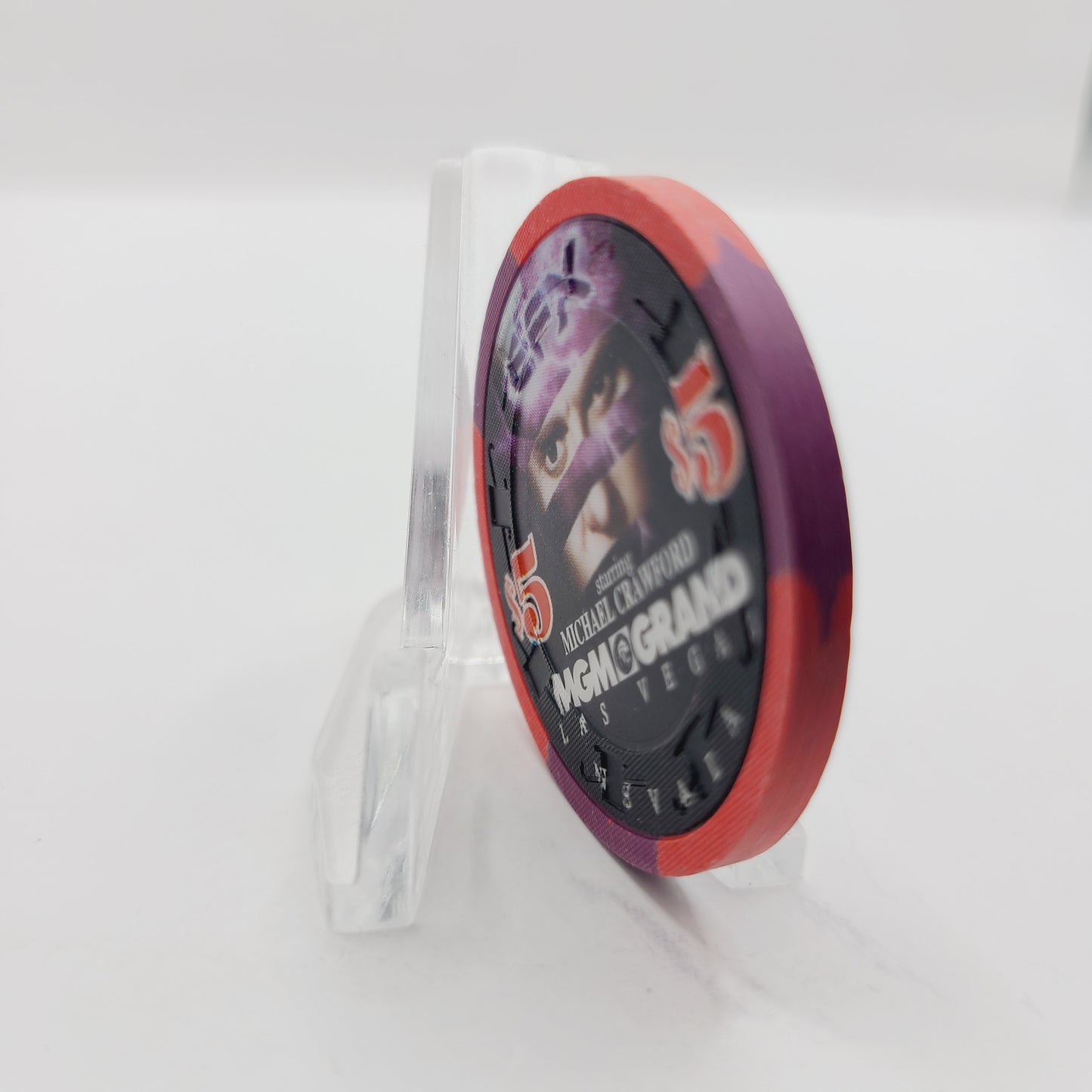 MGM Grand Hotel Casino Las Vegas Nevada 1995 "EFX Michael Crawford" $5 Casino Chip N1306