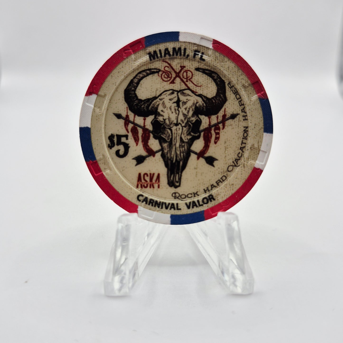 Carnival Valor Cruise Ship 2019 "Shiprocked" $5 Casino Chip