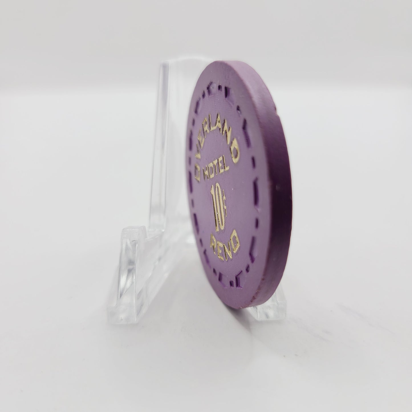 Overland Hotel Casino Reno Nevada 1969 $.10 Casino Chip N5424