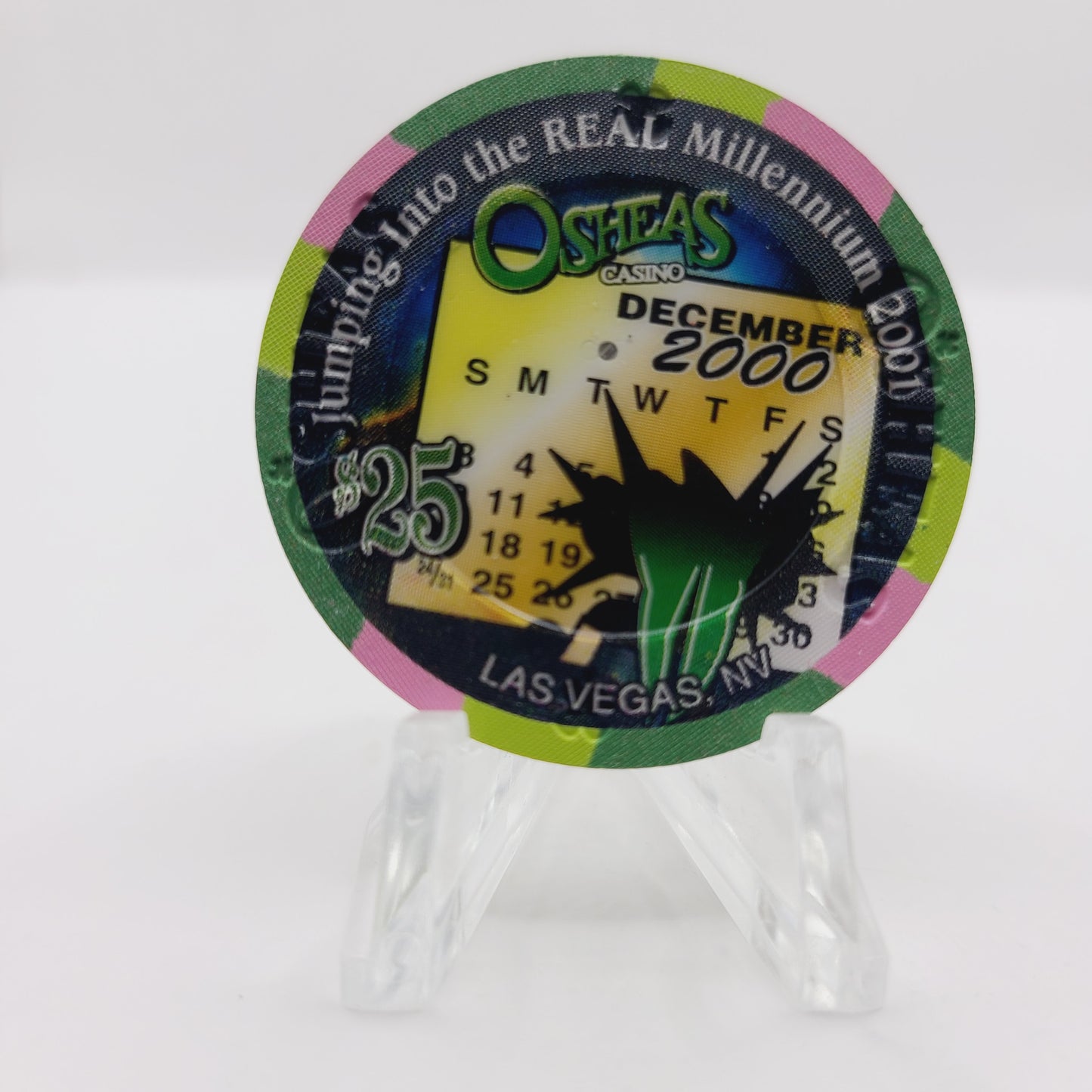 O'Shea's Casino Las Vegas Nevada "Millennium" 2001 $25 Casino Chip V7603 LTD 150 #49