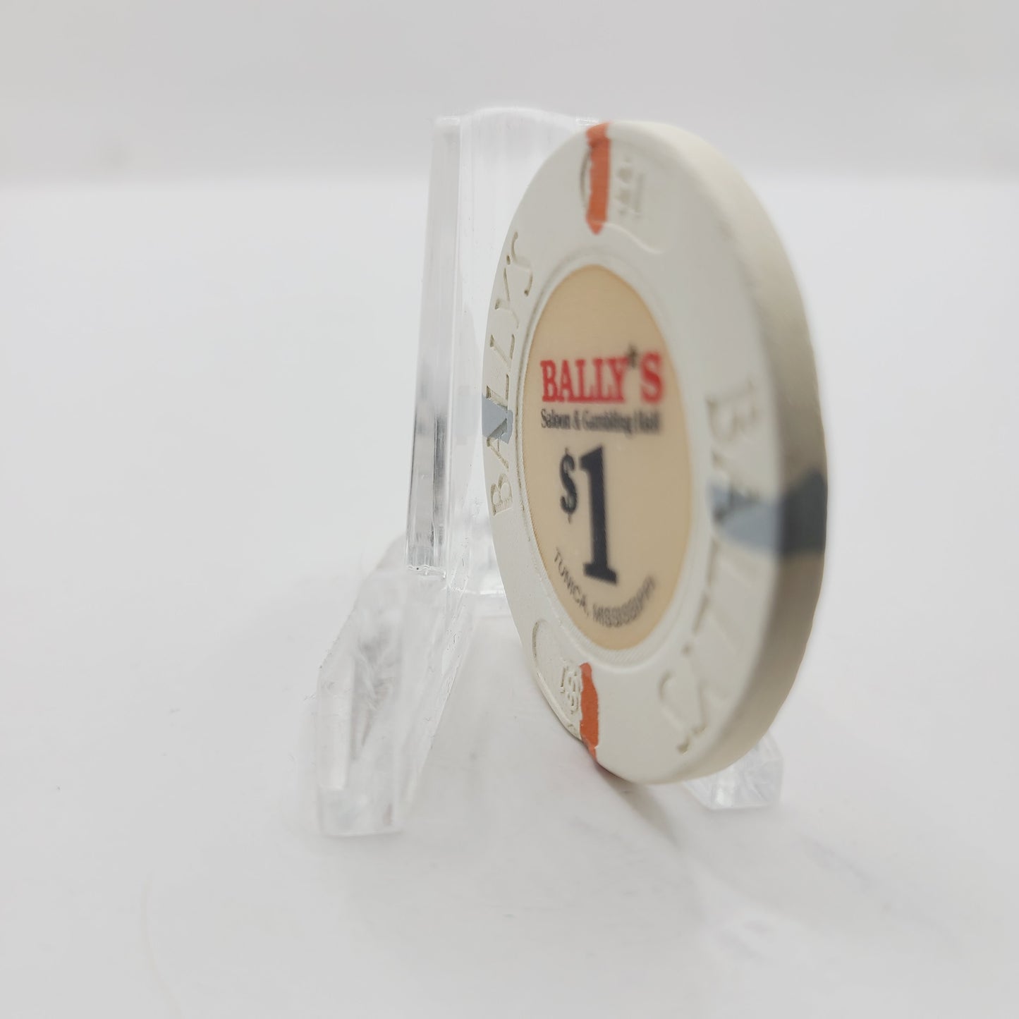 Bally's Riverboat Casino Tunica Mississippi $1 Casino Chip **Circulated