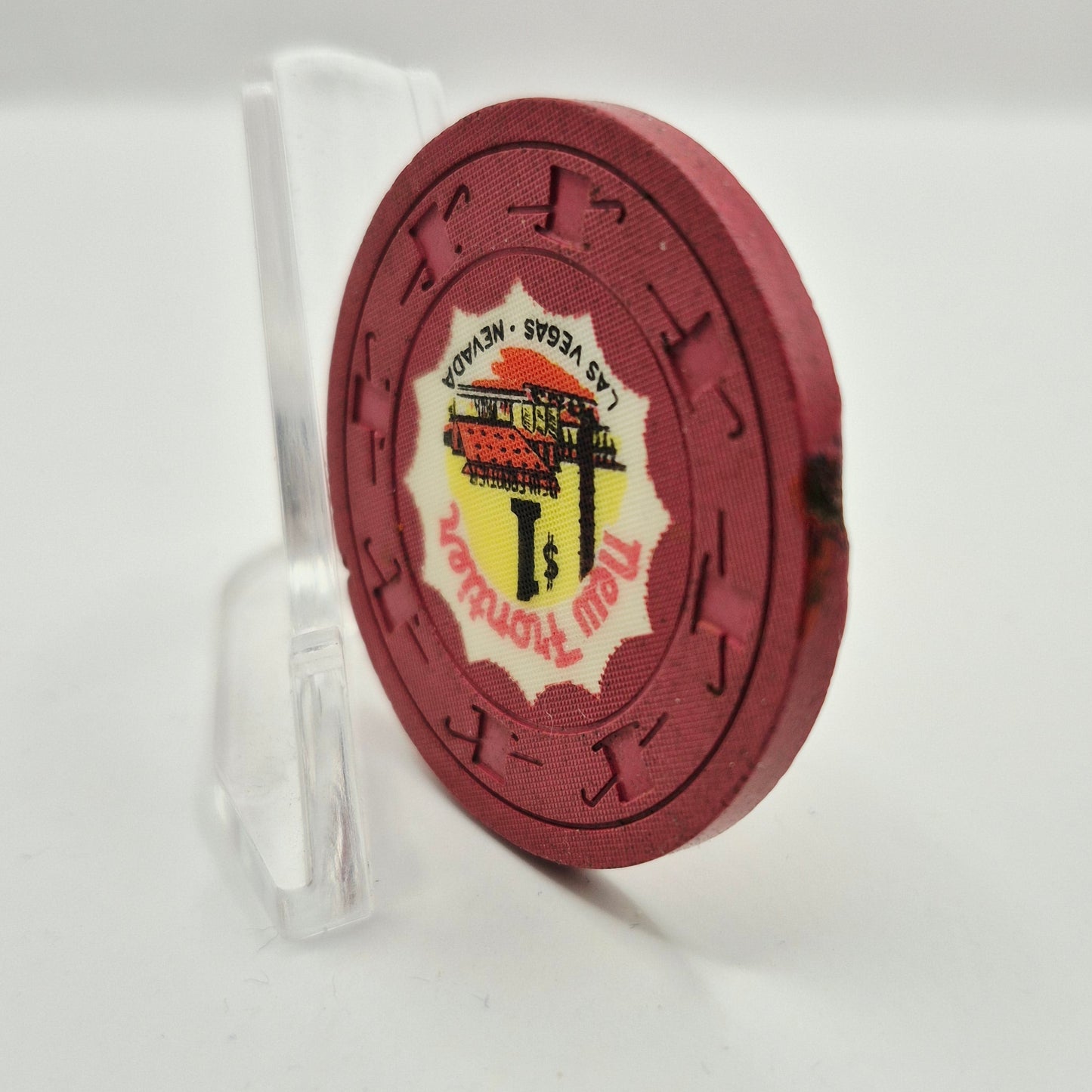 New Frontier Las Vegas Nevada 1959 $1 Casino Chip N1673 * Damage on edge