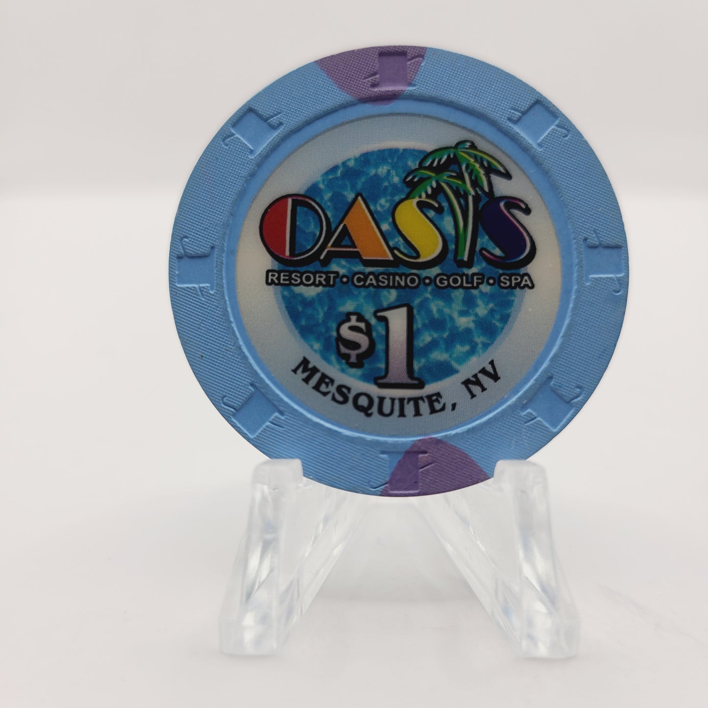Oasis Resort Hotel Casino Mesquite Nevada 2001 $1 Chip V9248