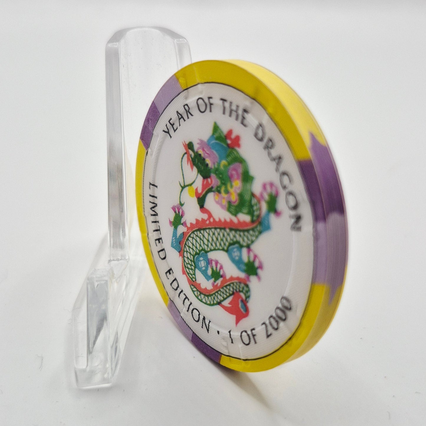 Crystal Park Casino Crystal City California 1996 Grand Opening 'Year of the Dragon' $5 Casino Chip
