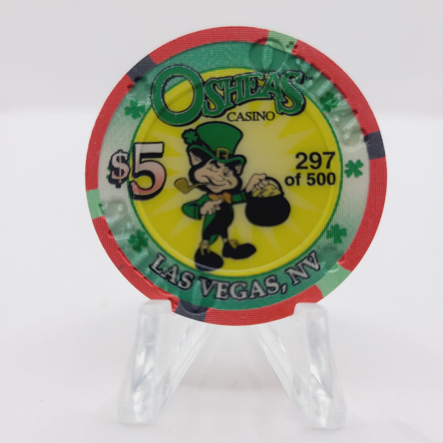 O'Shea's Casino Las Vegas Nevada 2001 "1952 Olds 88" $5 Casino Chip V9313 LTD 500 #297