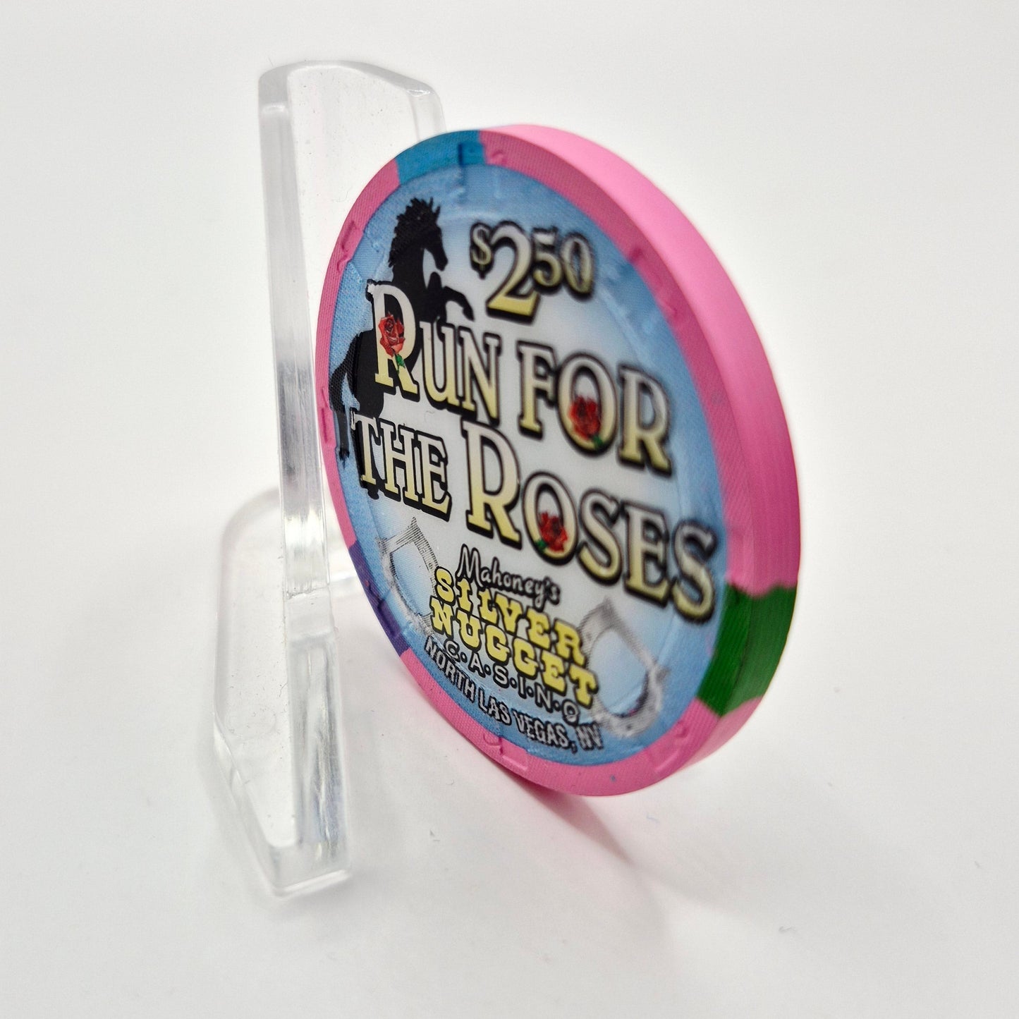 Mahoney's Silver Nugget Las Vegas Nevada 200 'Run for the Roses' $2.50 Casino Chip E2524