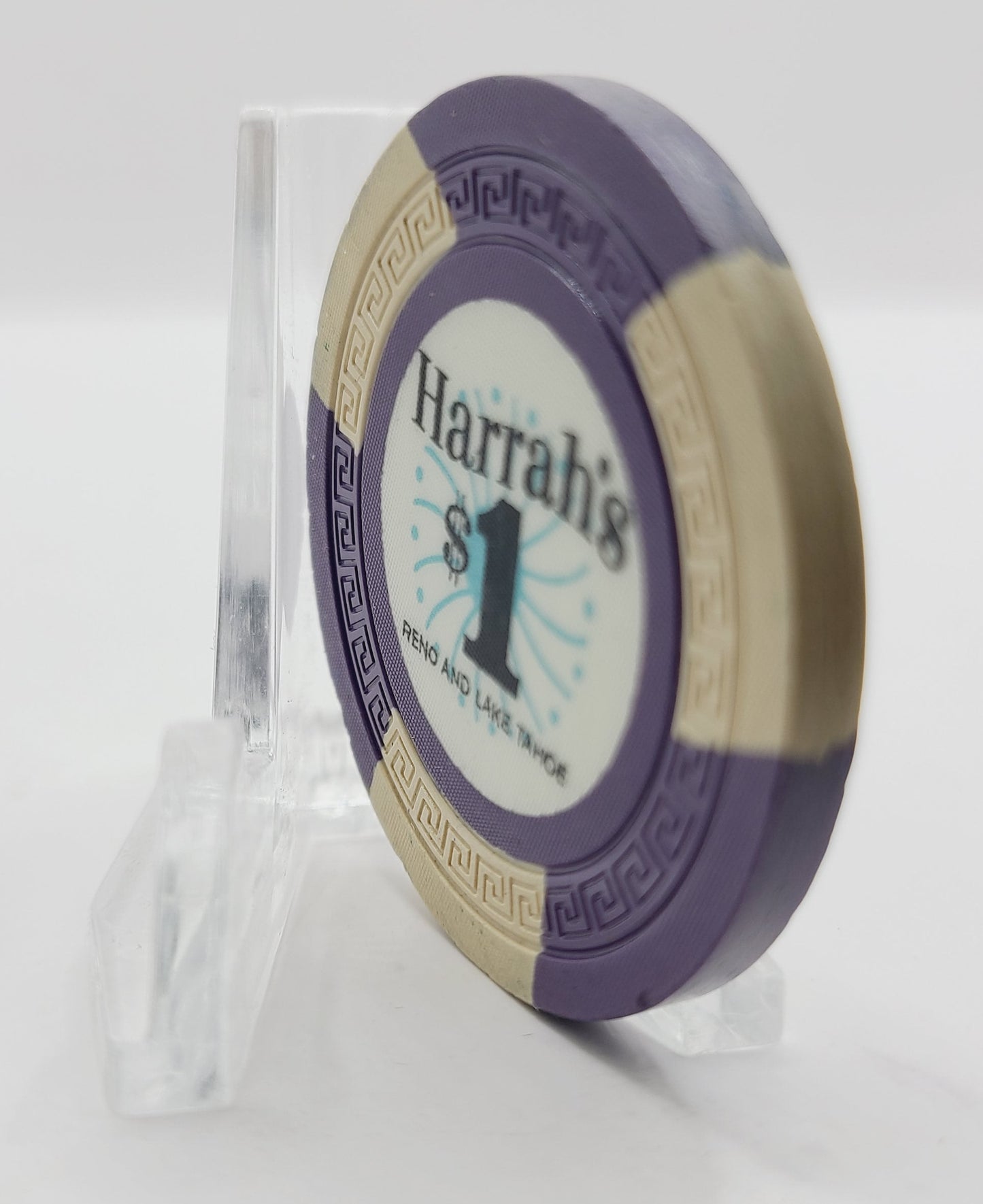 Harrah's Casino Reno / Lake Tahoe Nevada 1964 $1 Chip N5127 (Purple)