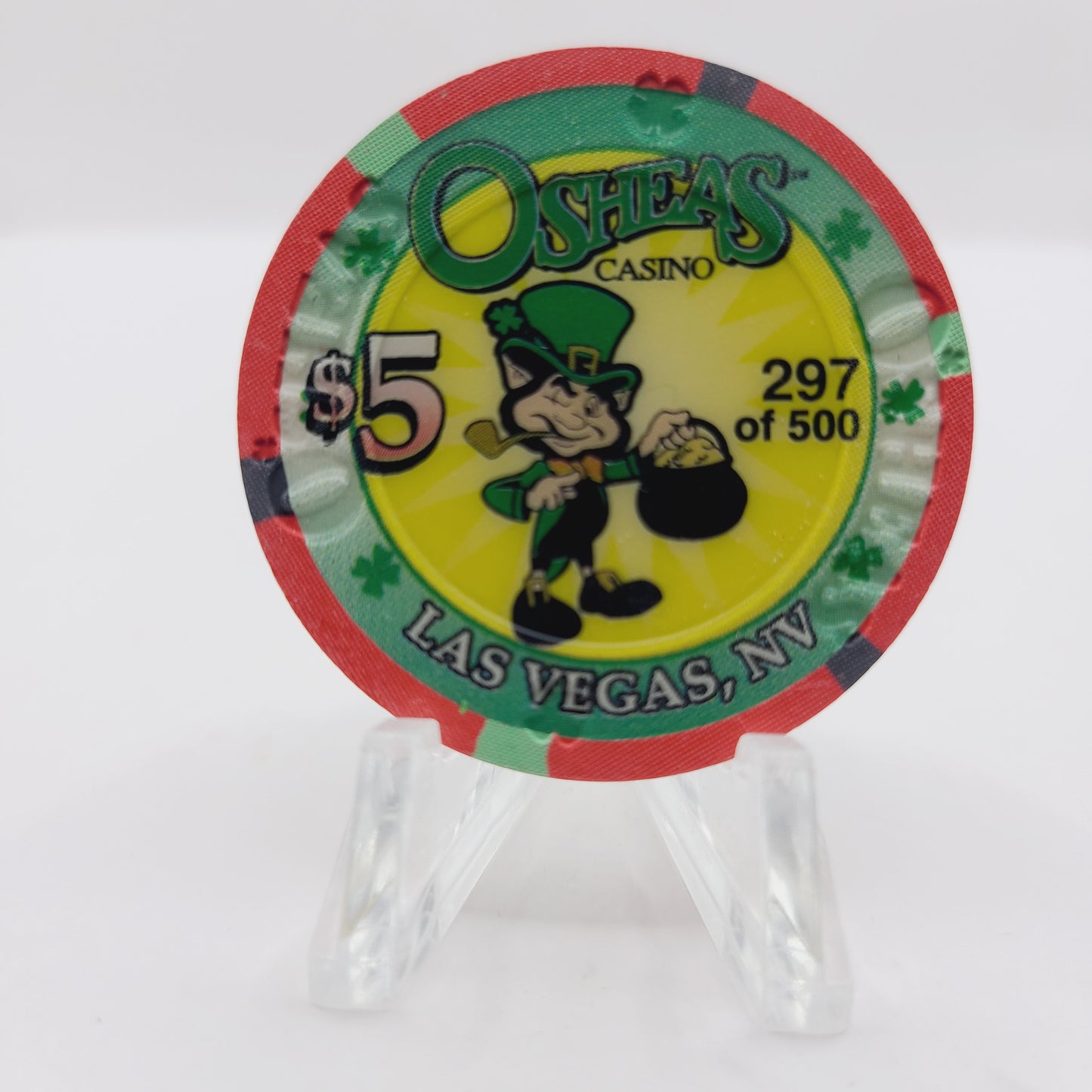 O'Shea's Casino Las Vegas Nevada 2001 "1952 Olds 88" $5 Casino Chip V9313 LTD 500 #297