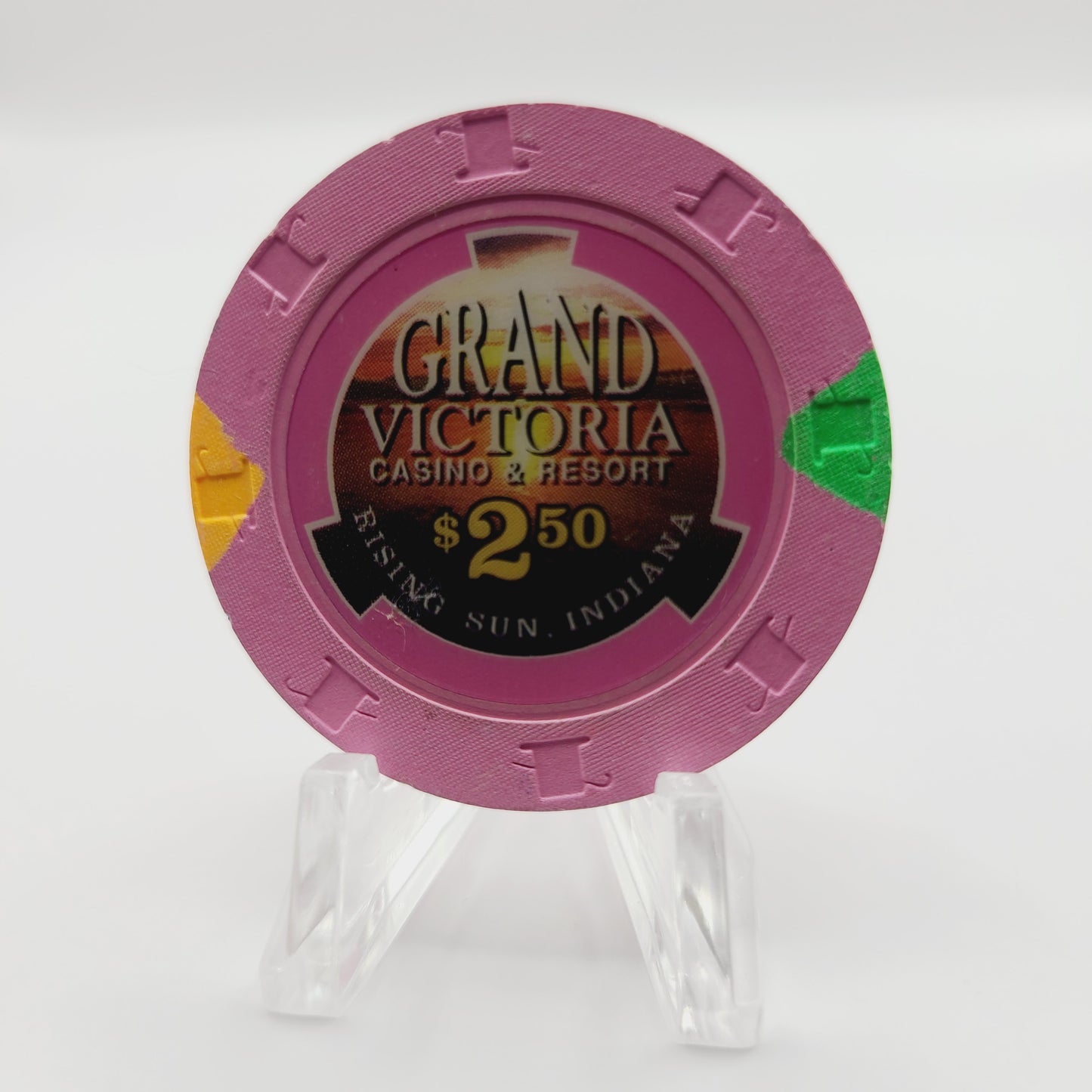 Grand Victoria riverboat casino Rising Sun Indiana $2.50 Casino chip