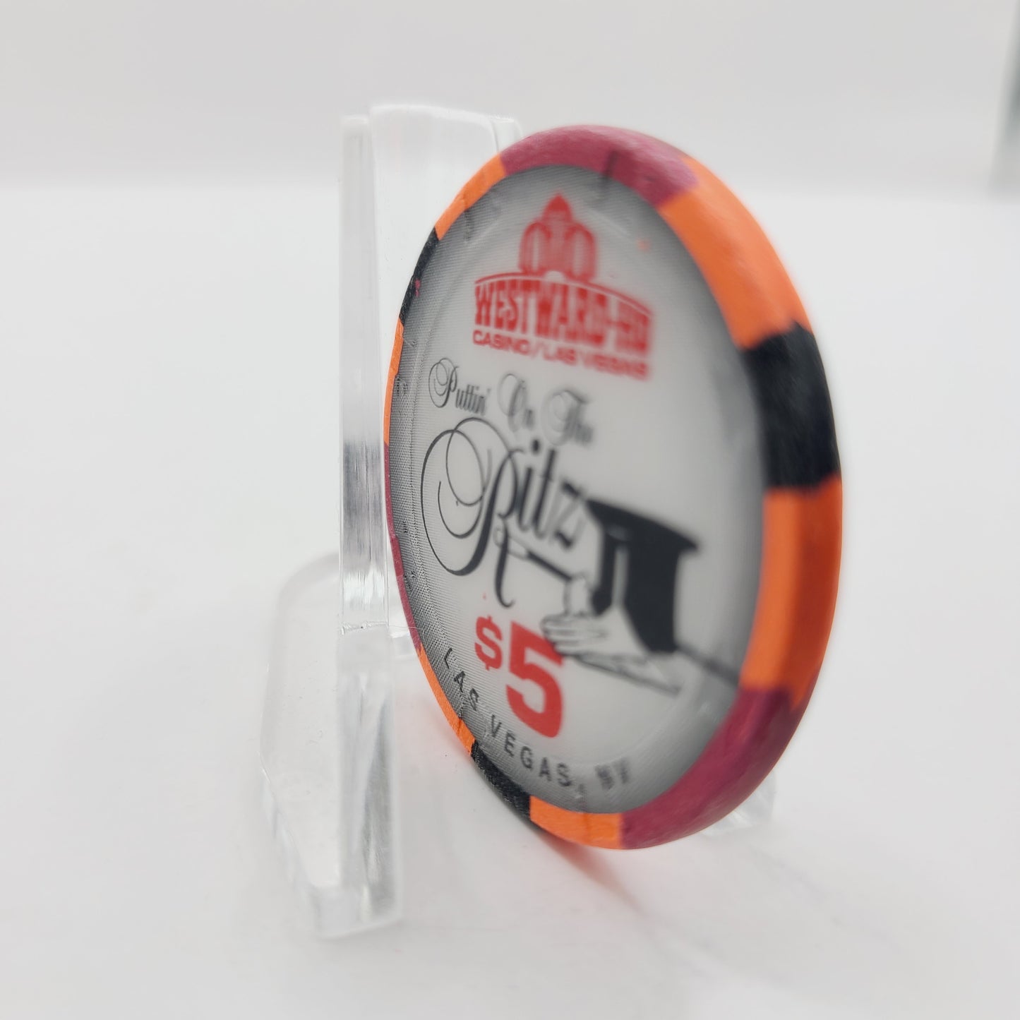 Westward Ho Hotel Casino Las Vegas Nevada "Puttin' on the Ritz" 1996 $5 Casino Chip N9266