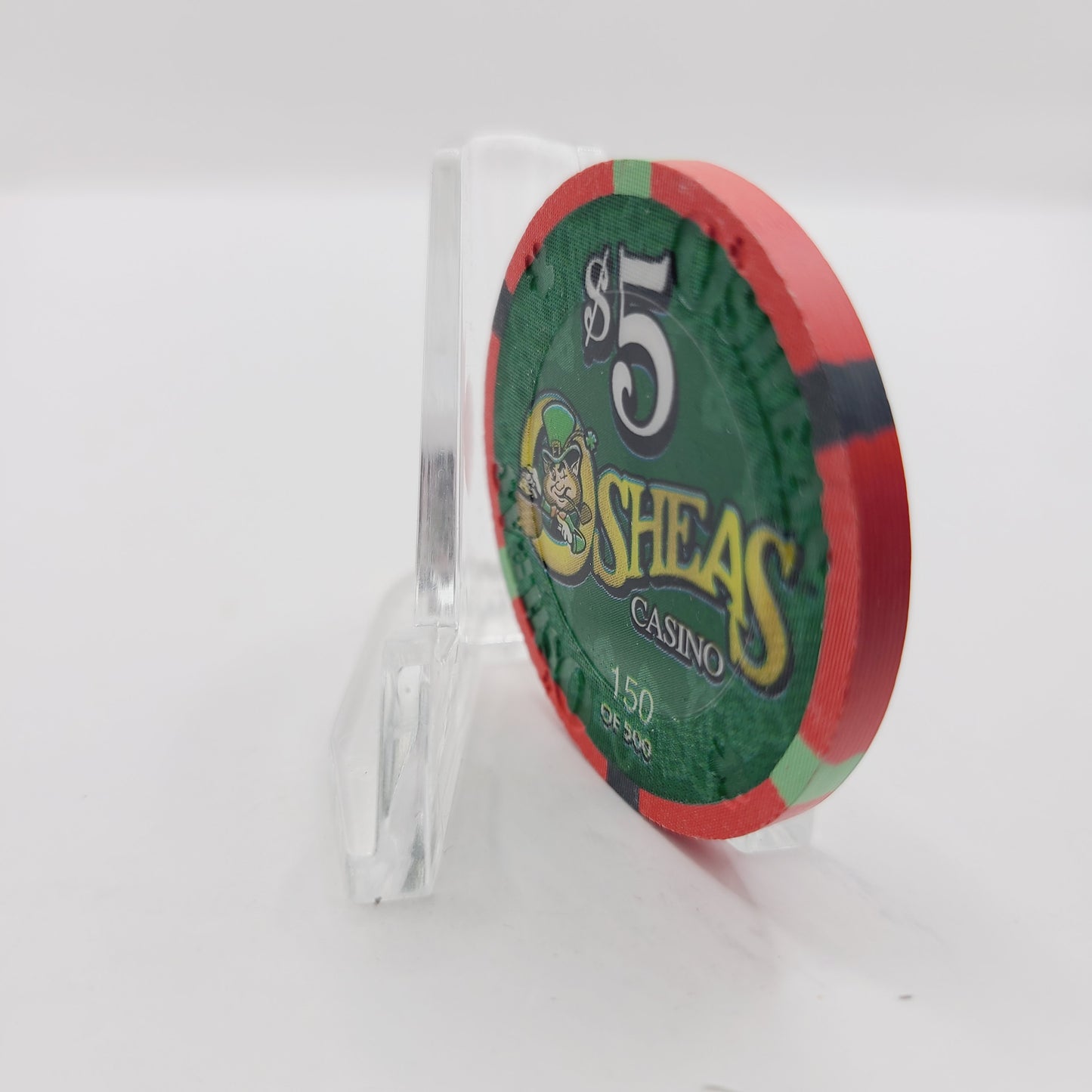 O'Shea's Casino Las Vegas Nevada 2001 "Saint Patrick's Day" $5 Casino Chip V9316 LTD 750
