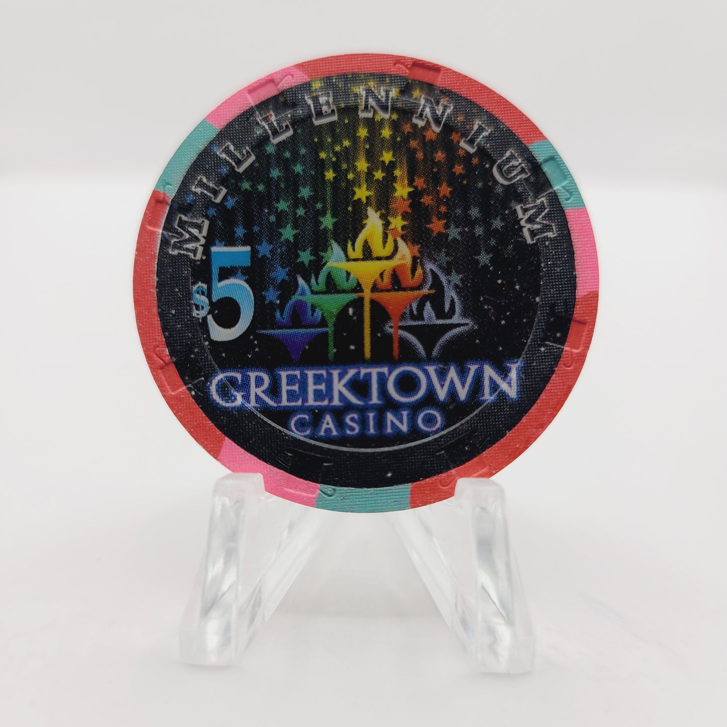 Greektown Casino Detroit Michigan "Millennium" 2000 $5 Casino Chip **UNC**