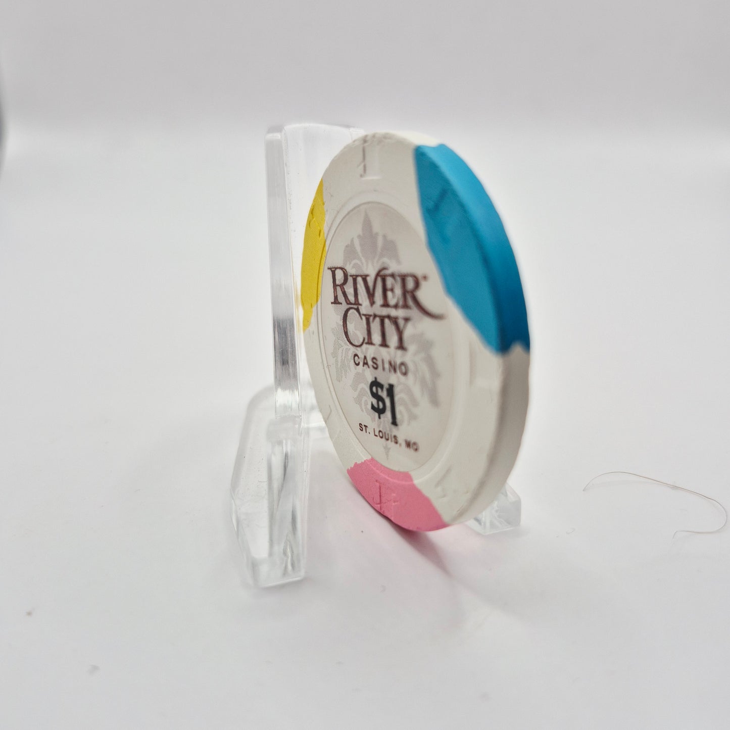 River City Hotel Casino St. Louis Missouri $1 Casino Chip *Circulated