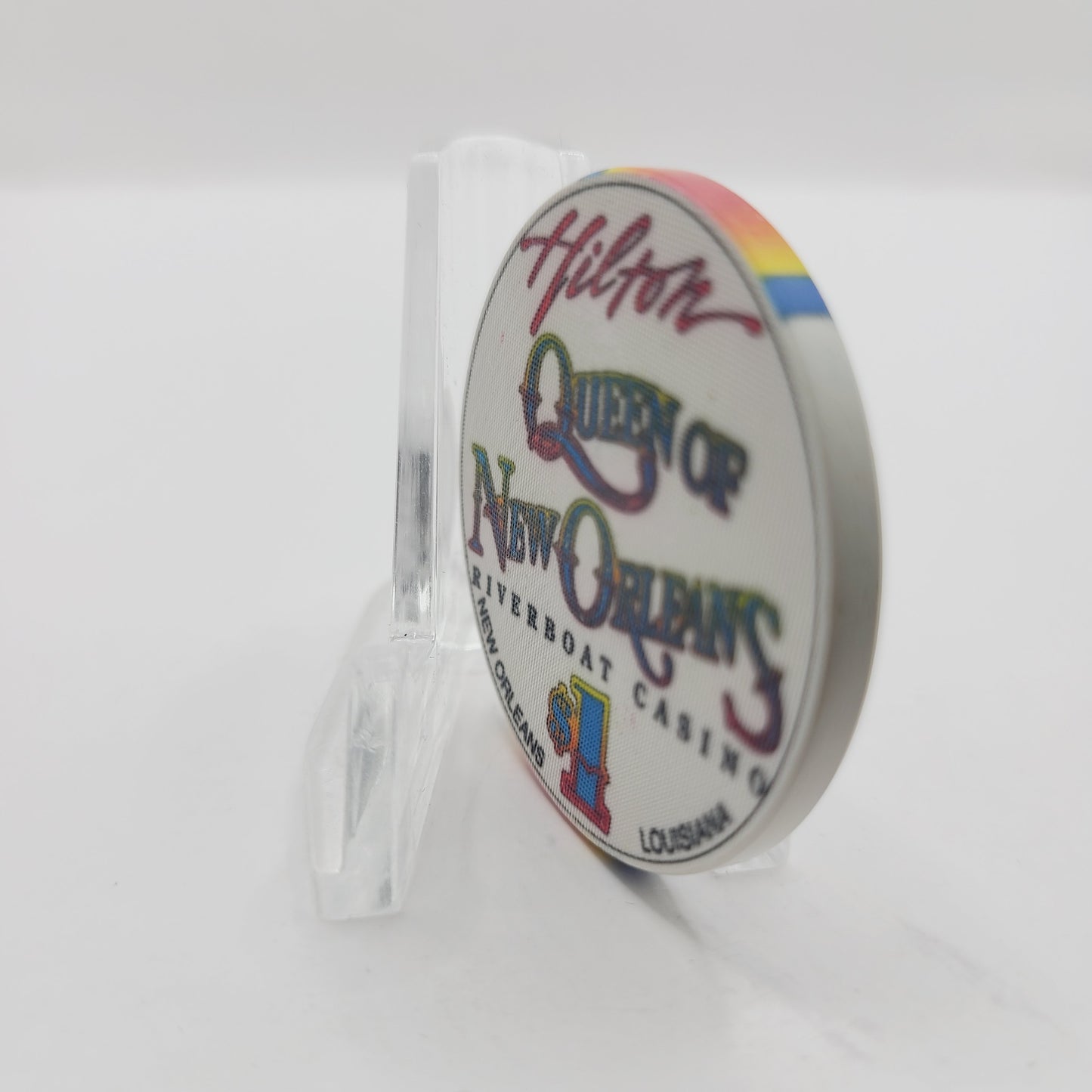 Queen of New Orleans Hilton Riverboat Casino New Orleans Louisiana 1994 $1 Casino Chip