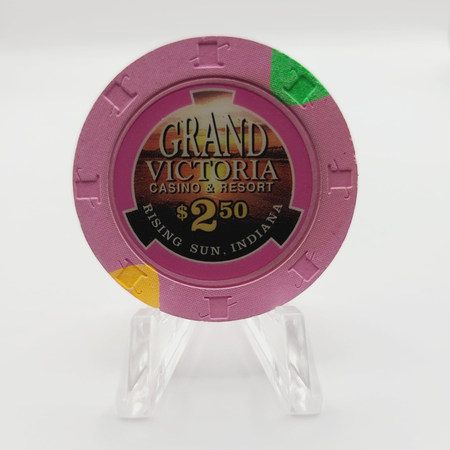 Grand Victoria riverboat casino Rising Sun Indiana $2.50 Casino chip
