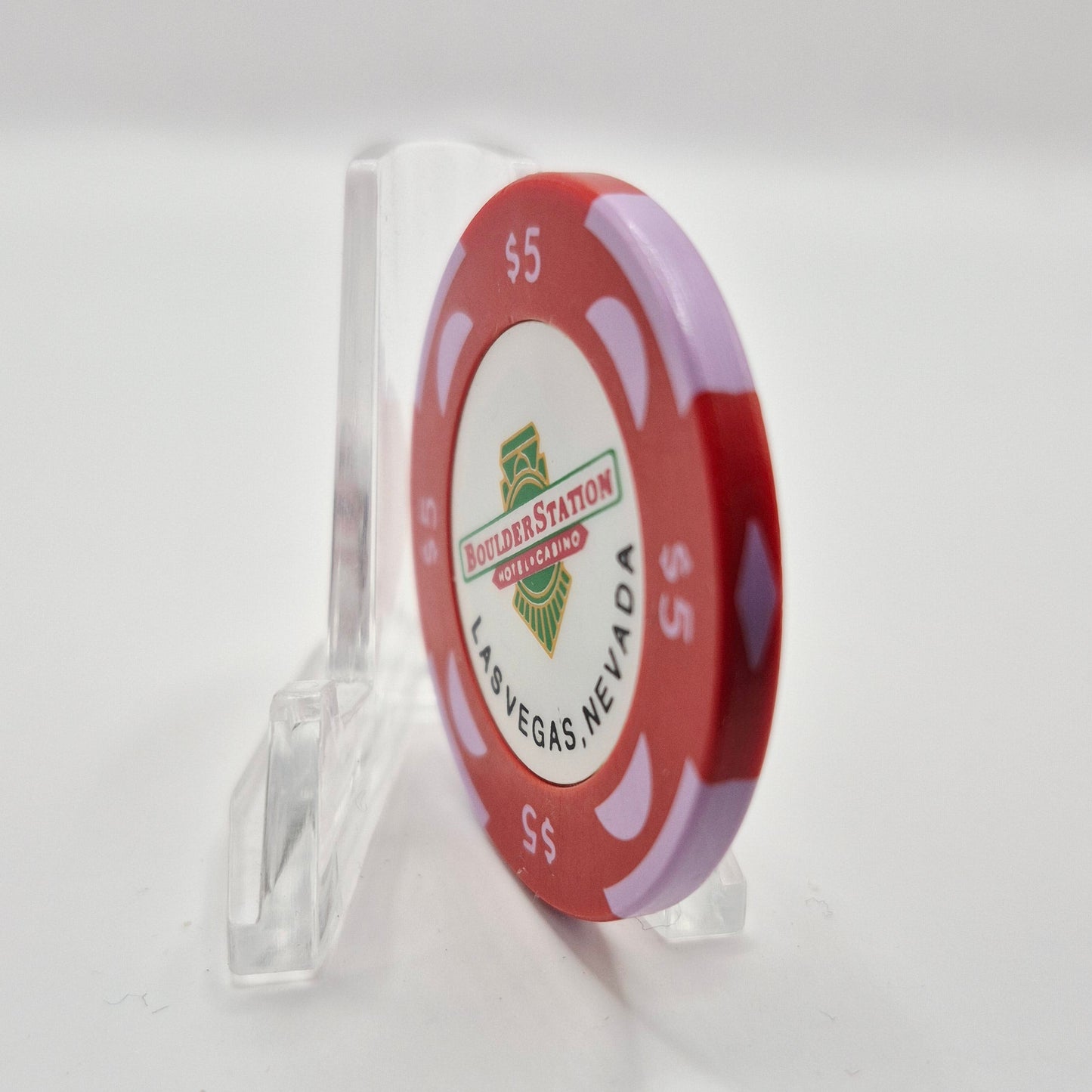 Boulder Station Casino Las Vegas Nevada 1994 $5 Casino Chip N0519