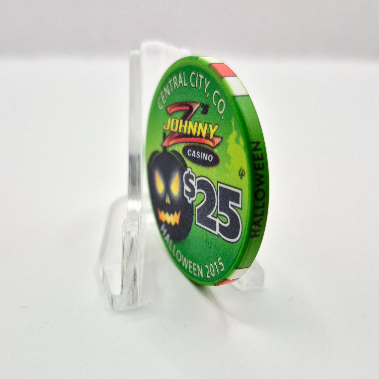 Johnny Z's Casino Central City Colorado 'Halloween 2015' $25 Casino Chip