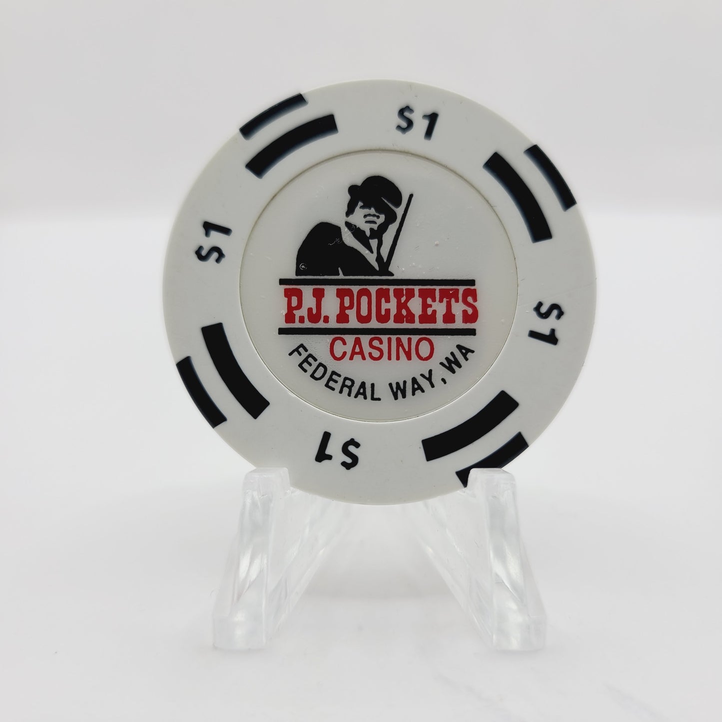PJ Pockets Casino Federal Way Washington $1 Casino Chip