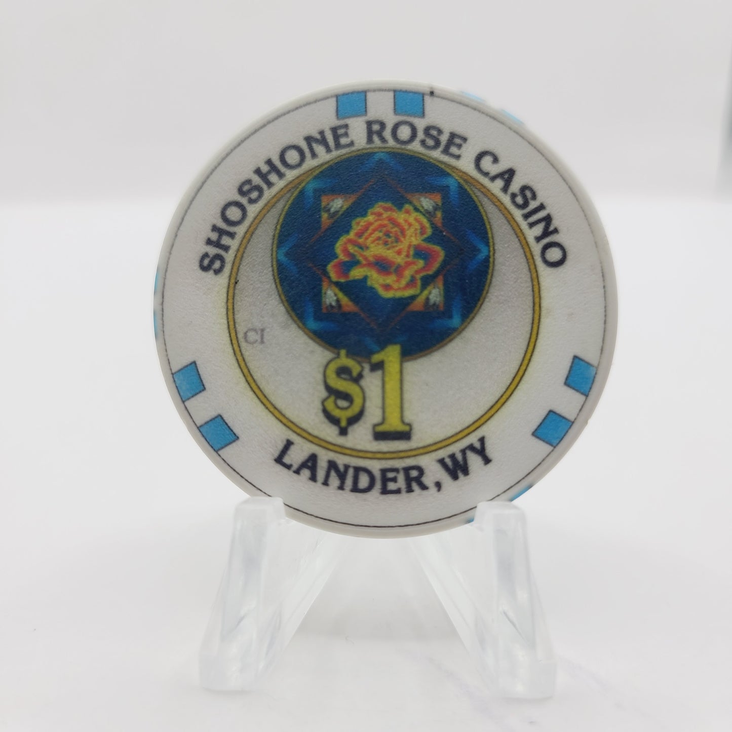 Shoshone Rose Casino Hotel Lander Wyoming $1 Casino Chip