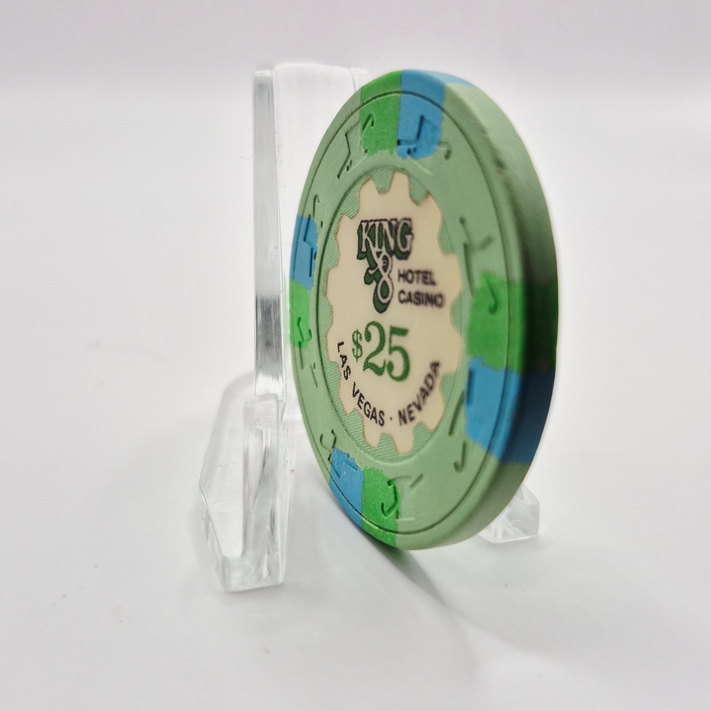 King 8 Hotel Casino Las Vegas Nevada 1980's $25 Casino Chip N2601.S