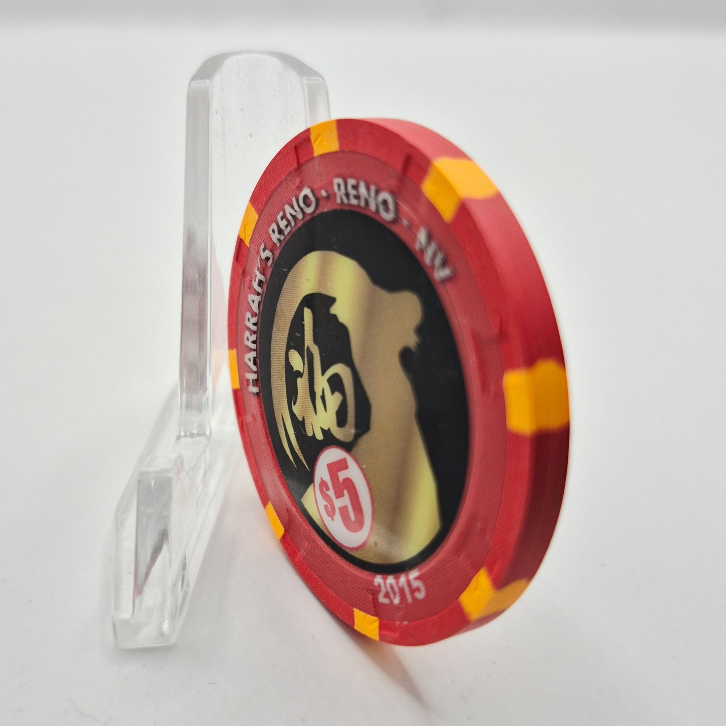 Harrah's Casino Hotel Reno Nevada 2015 'Year of the Ram' $5 Casino Chip D1812