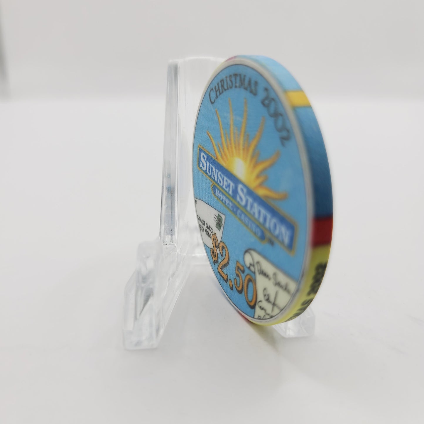 Sunset Station Hotel Casino Henderson Nevada 2002 "Christmas" $2.50 Casino Chip E2706 LTD 500