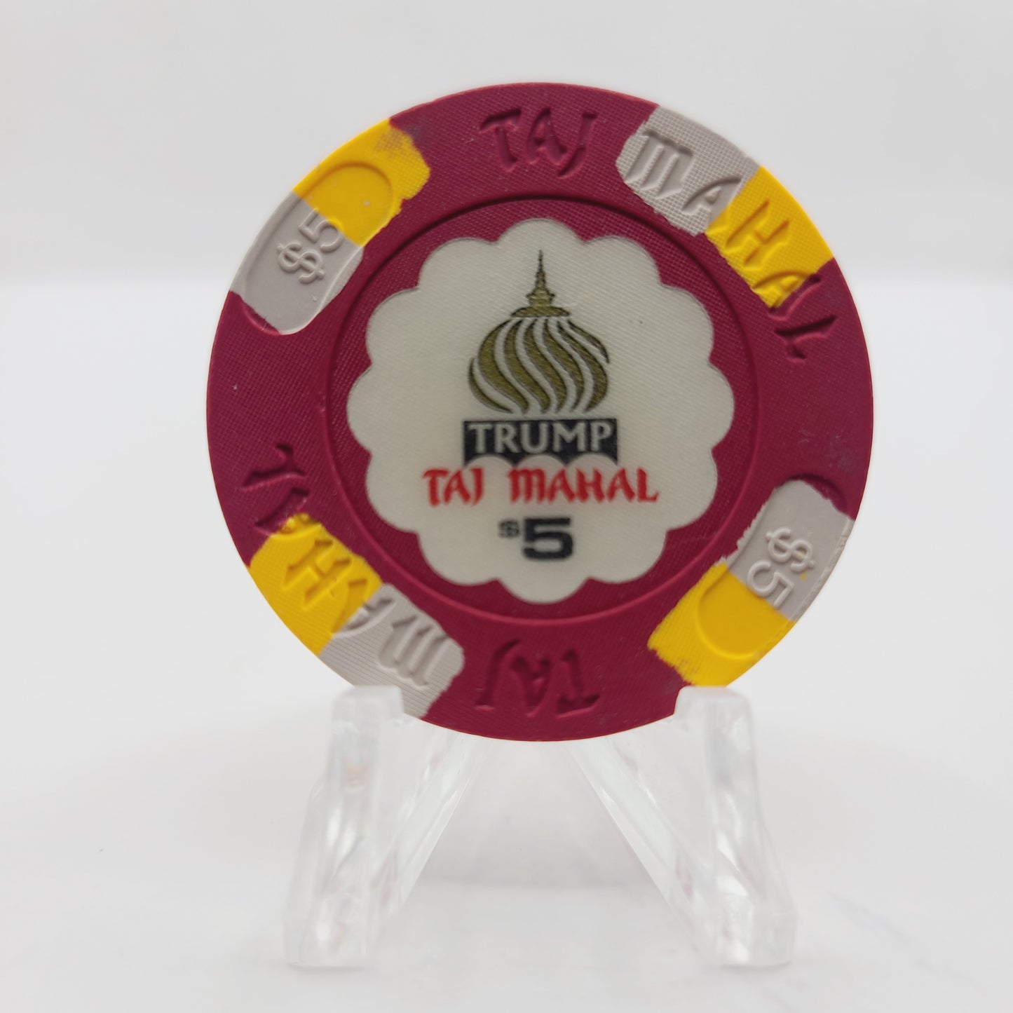 Trump Taj Mahal Casino Atlantic City New Jersey $5 Casino Chip