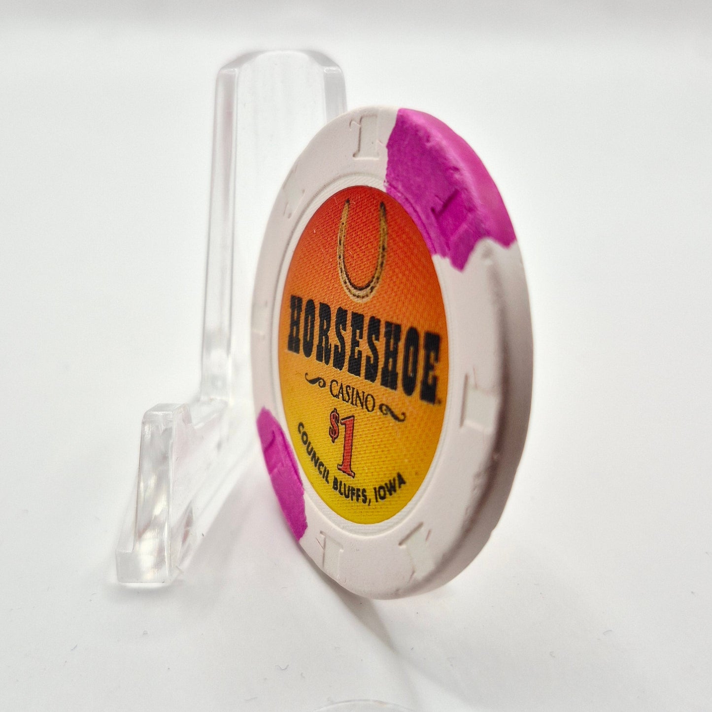 Horseshoe Casino Council Bluffs Iowa $1 Casino Chip. *Circulated