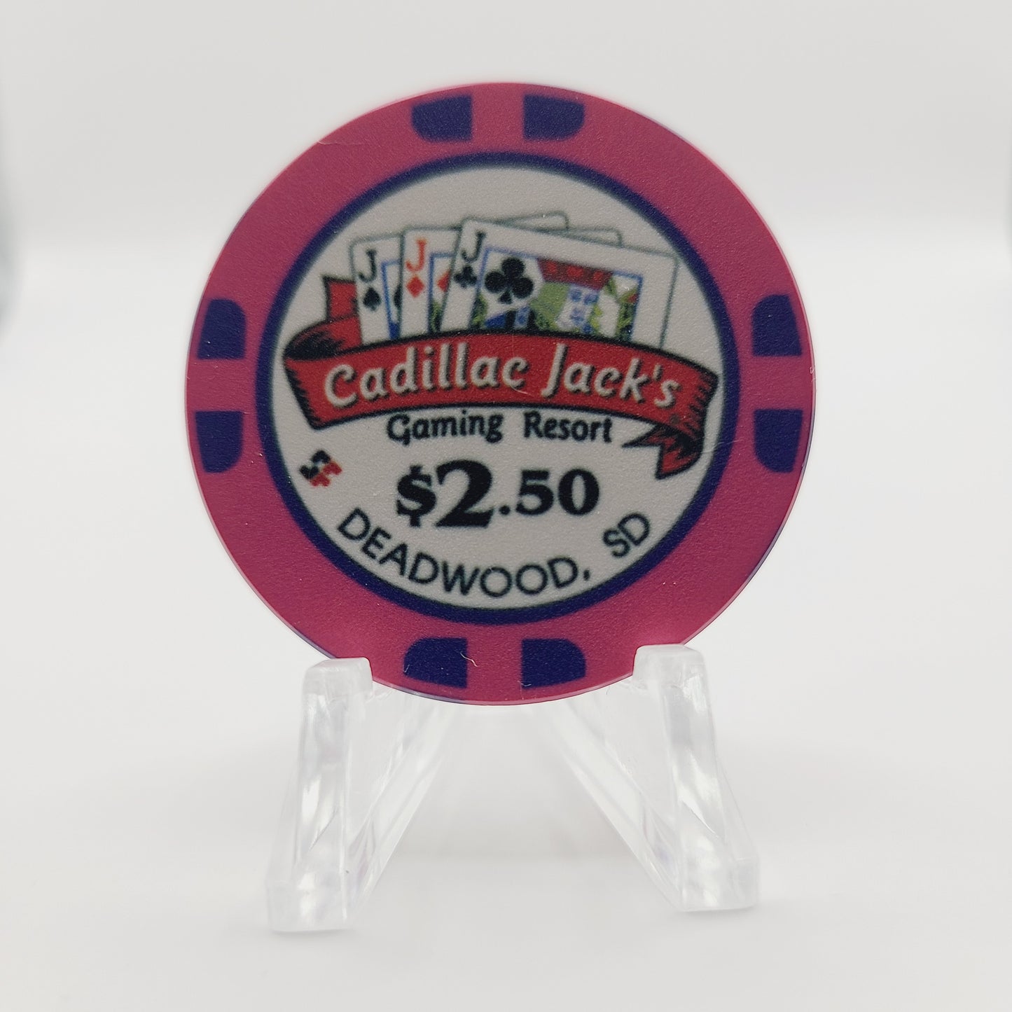 Cadillac Jack's gaming Resort Casino Deadwood South Dakota $2.50 Casino Chip