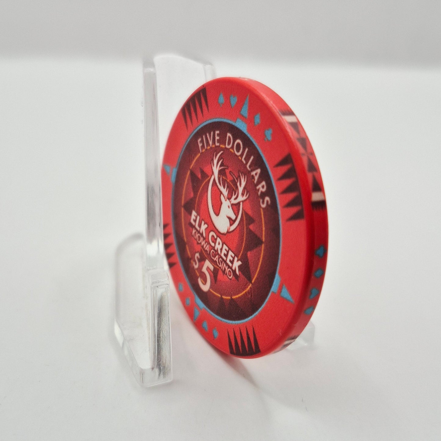 Kiowa Elk Creek Casino Hobart Oklahoma $5 Casino Chip