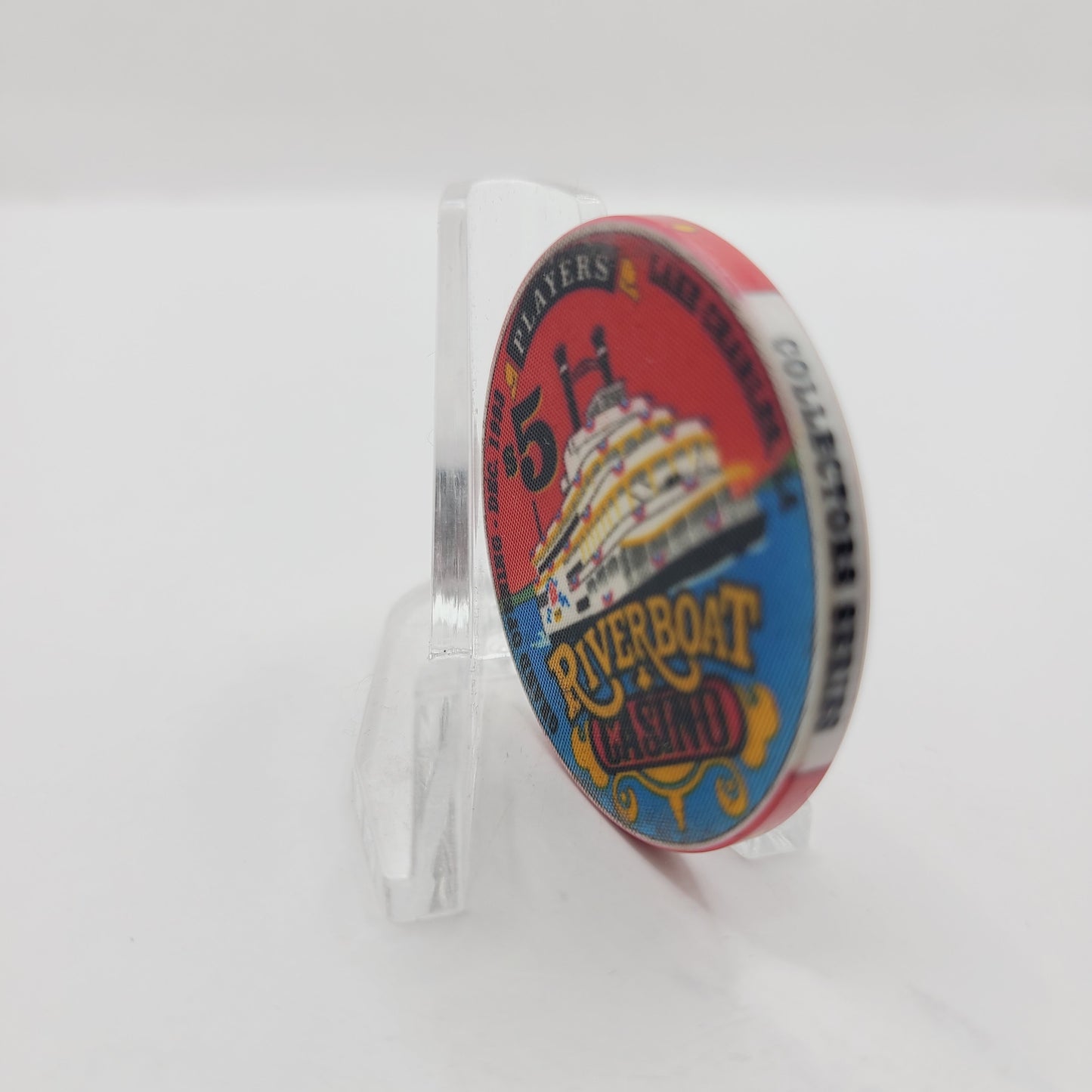 Players Island Riverboat Casino Lake Charles Louisiana Grand Opening $5 Casino Chip