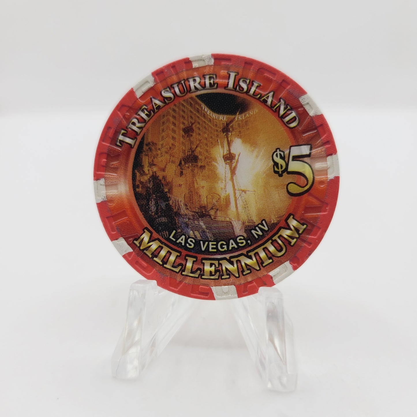 Treasure Island (TI) Hotel Casino Las Vegas Nevada 2000 "Millennium" $5 Casino Chip V5804