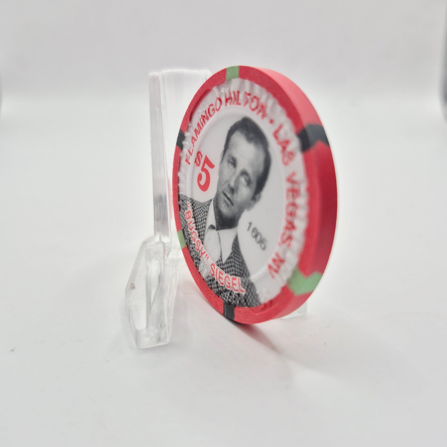 Flamingo Hilton Las Vegas Nevada 1997 '50th Anniversary/ Bugsy Siegel' LE $5 Casino Chip N8278