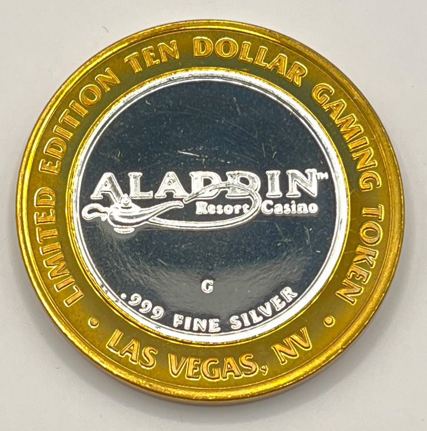 Aladdin Resort & Casino 2001 $10 "The London Club" Silver Strike