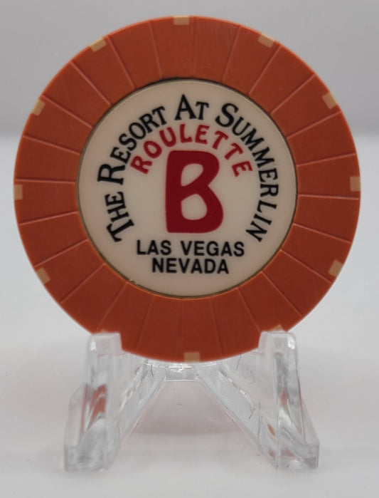 The Resort at Summerlin LV NV Roulette B Chip  1999 V5341