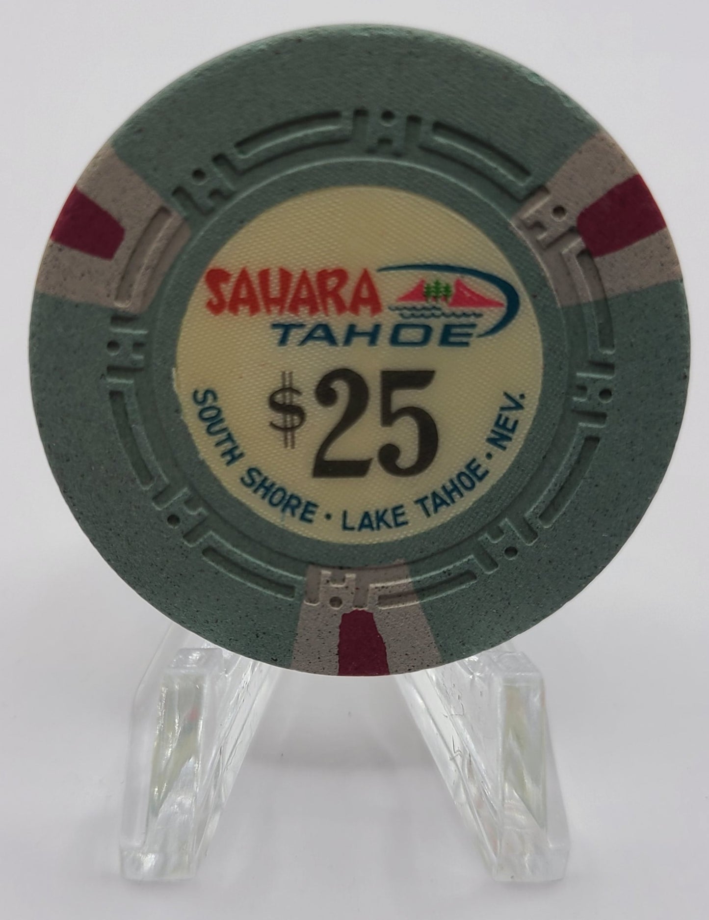 Sahara Tahoe Casino Lake Tahoe NV $25 Chip 1965 N5515