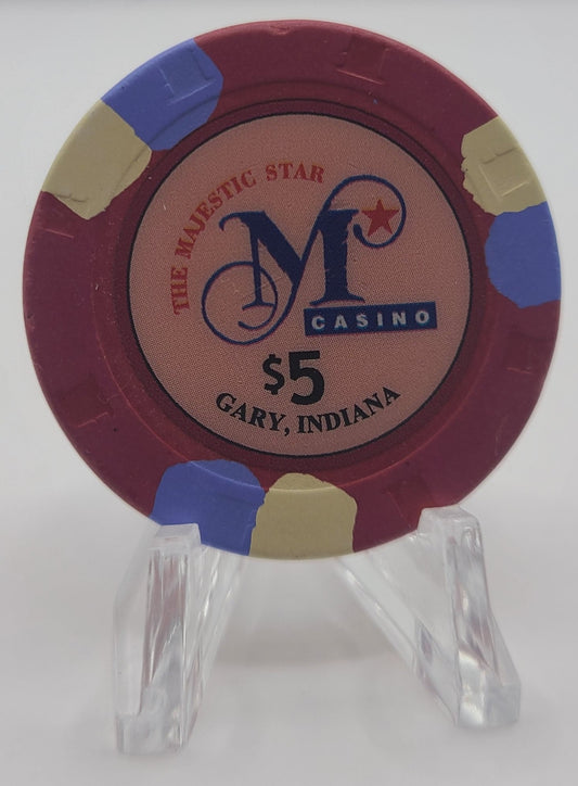 The Majestic Star Casino Gary Indiana $5 Chip