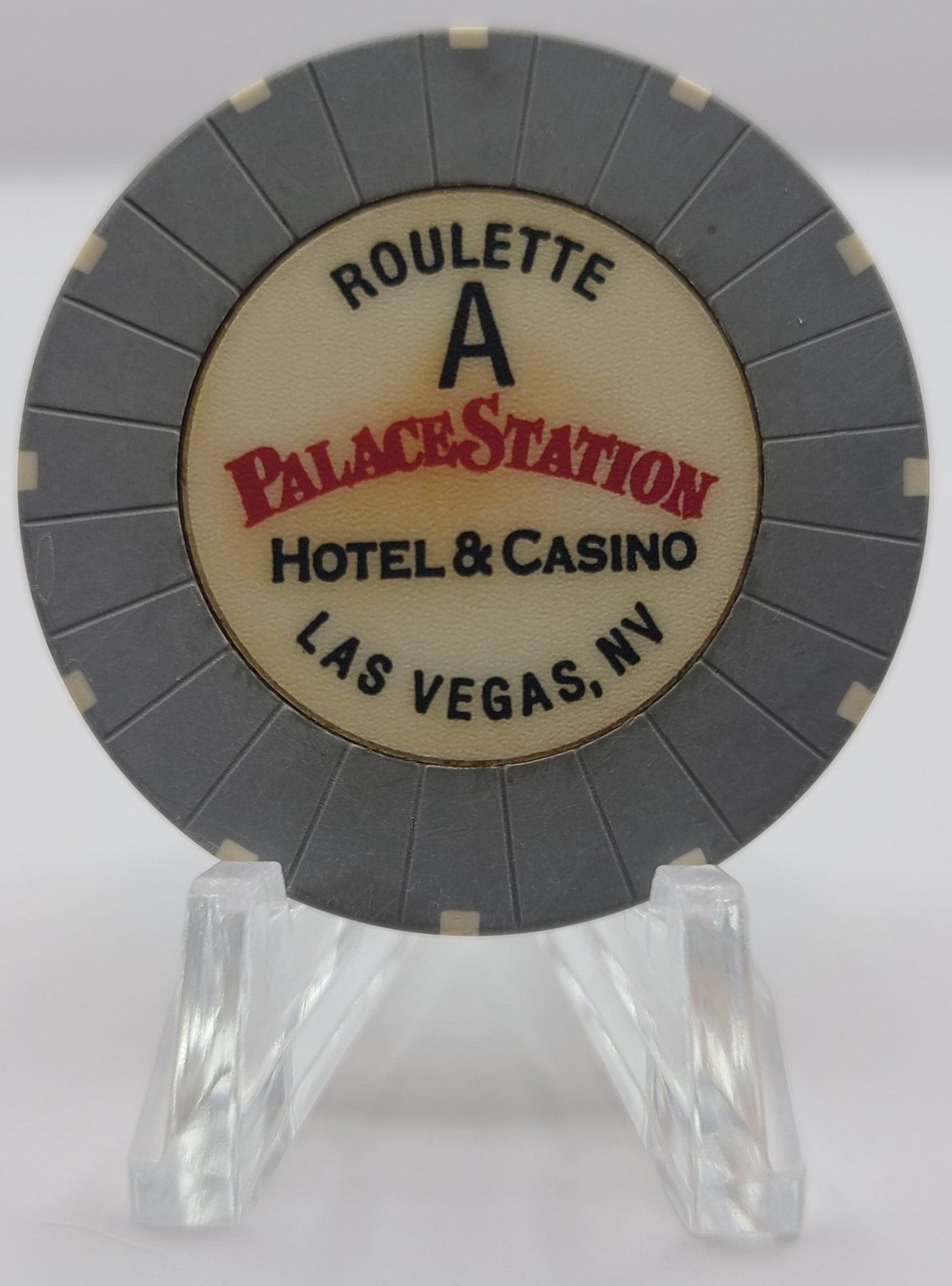 Palace Station Casino Las Vegas NV Gray Roulette Chip