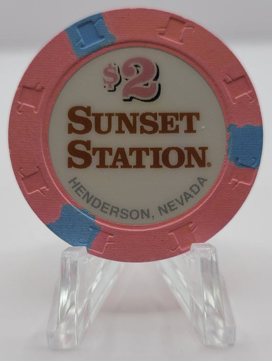 Sunset Station Henderson Nevada, New $2 Chip