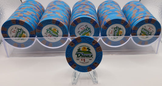 Dunes Casino Las Vegas NV $1 Commemorative Tribute Chips Rack of 100