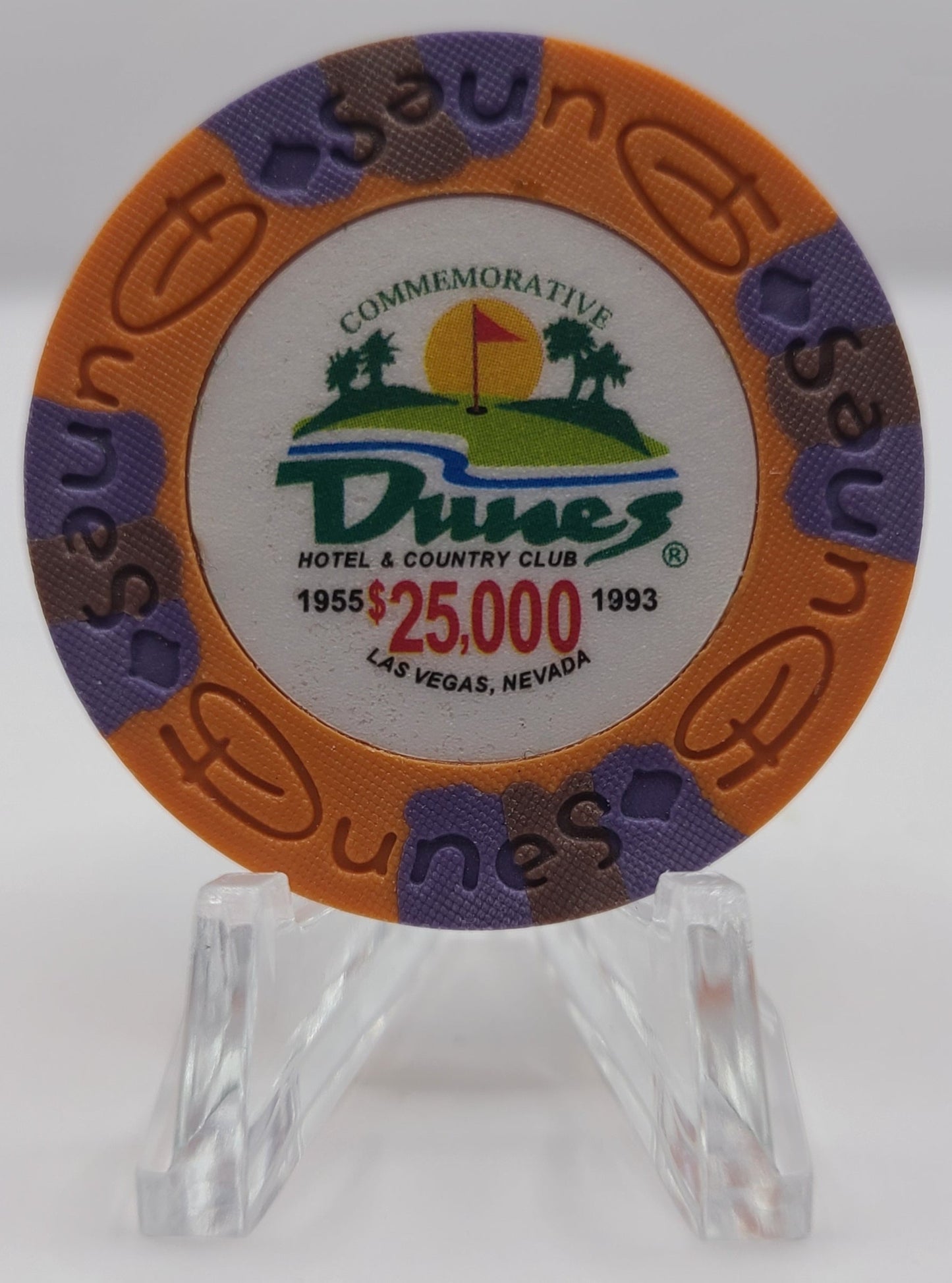 Dunes Casino Las Vegas NV $25000 Commemorative Tribute Chip