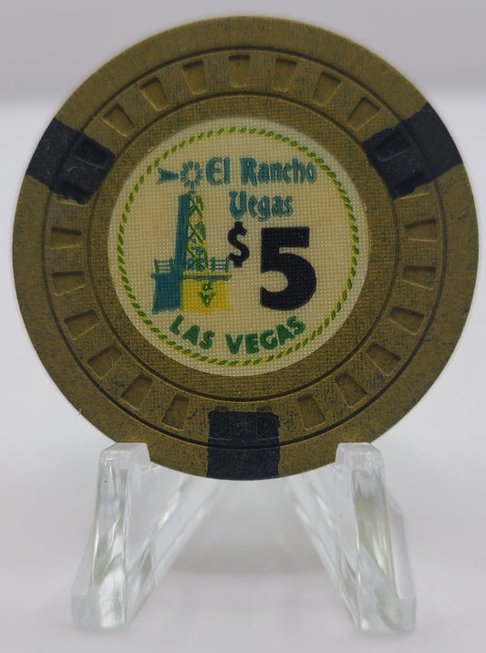 El Rancho Vegas Las Vegas NV 1955 $5 Chip N1563