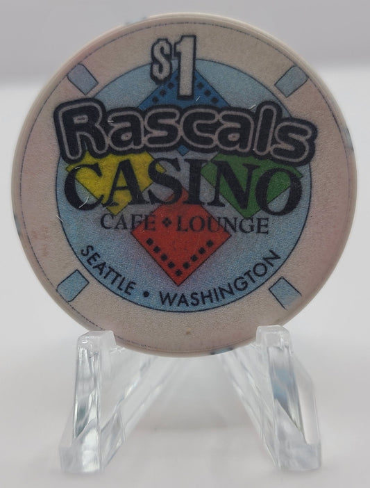 Rascals Casino Seattle Washington $1 Chip