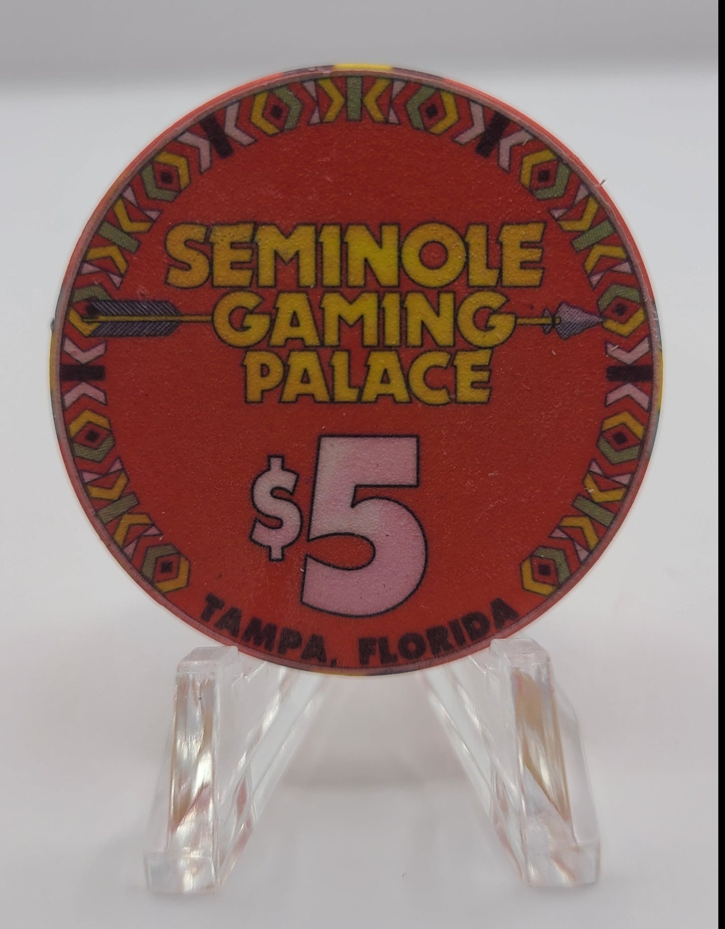 Seminole Gaming Palace Tampa Florida $5 Chip