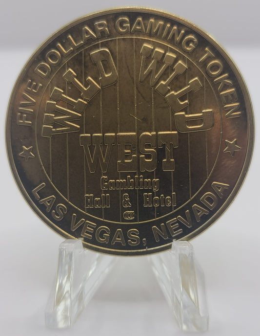 Wild Wild West Hotel Casino Las Vegas NV 1998 $5 Gaming Token