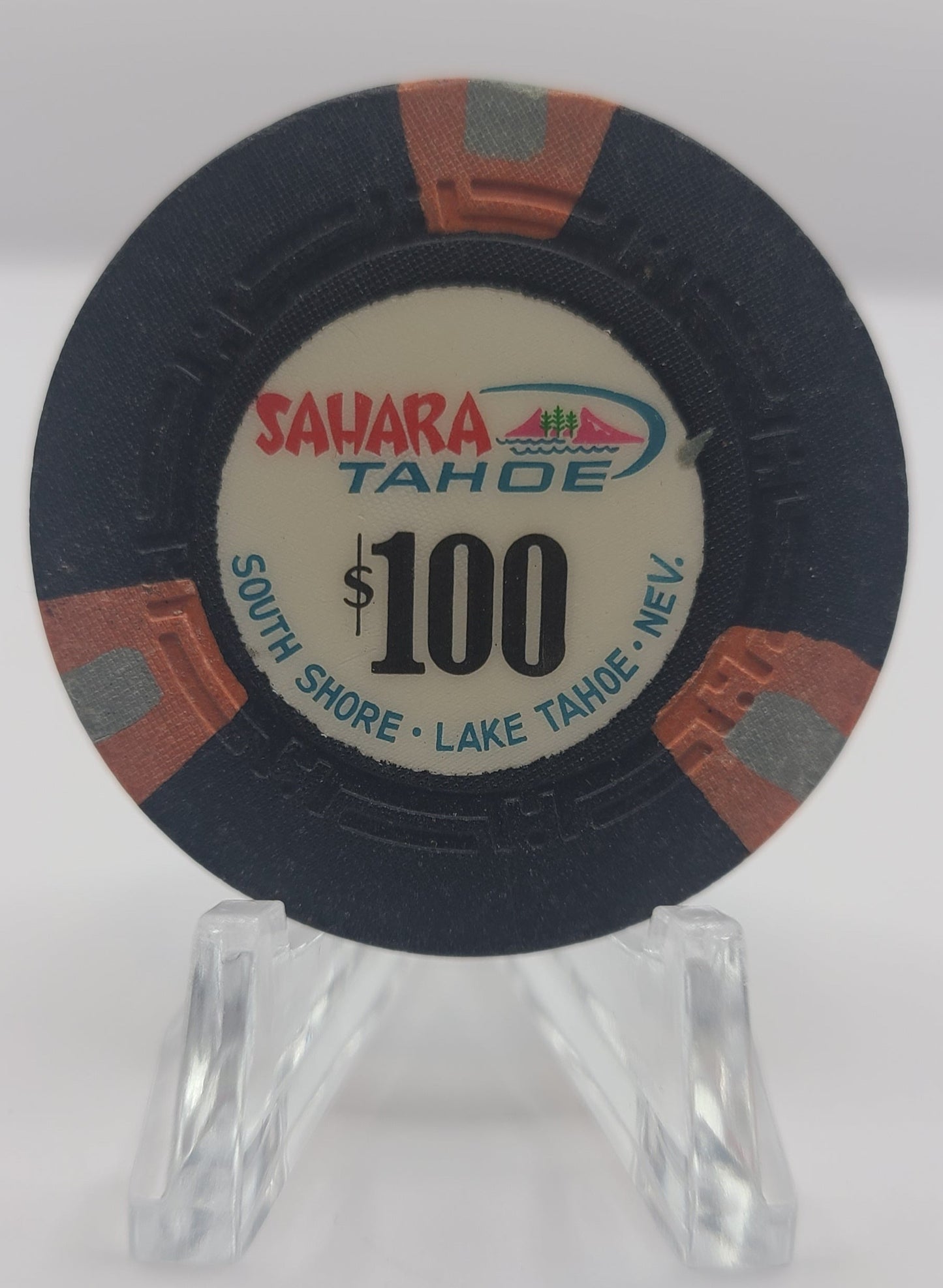 Sahara Tahoe Casino Lake Tahoe NV $100 Chip 1965/ N5512