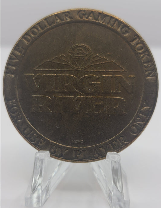 Virgin River Hotel Casino Mesquite NV 1993 $5 Gaming Token