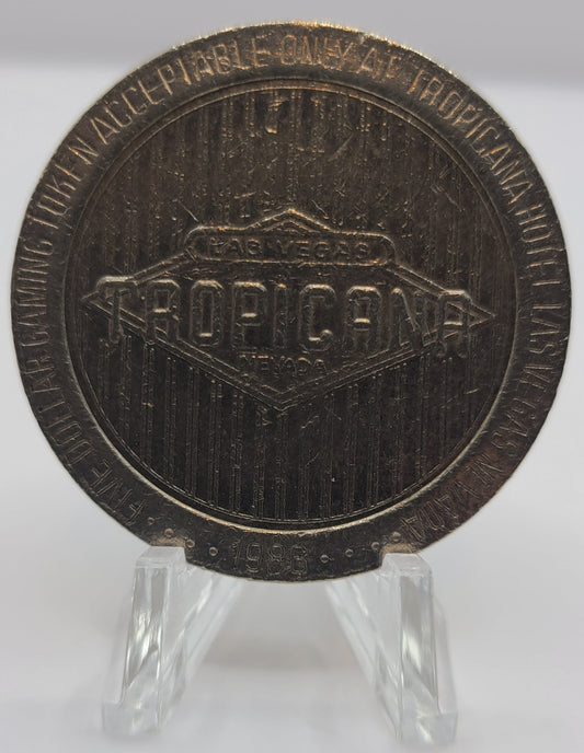 Tropicana Hotel Casino Las Vegas NV 1986 $5 Gaming Token