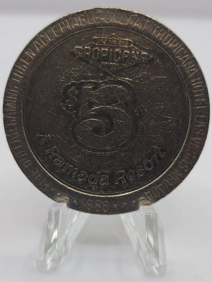 Tropicana Hotel Casino Las Vegas NV 1986 $5 Gaming Token