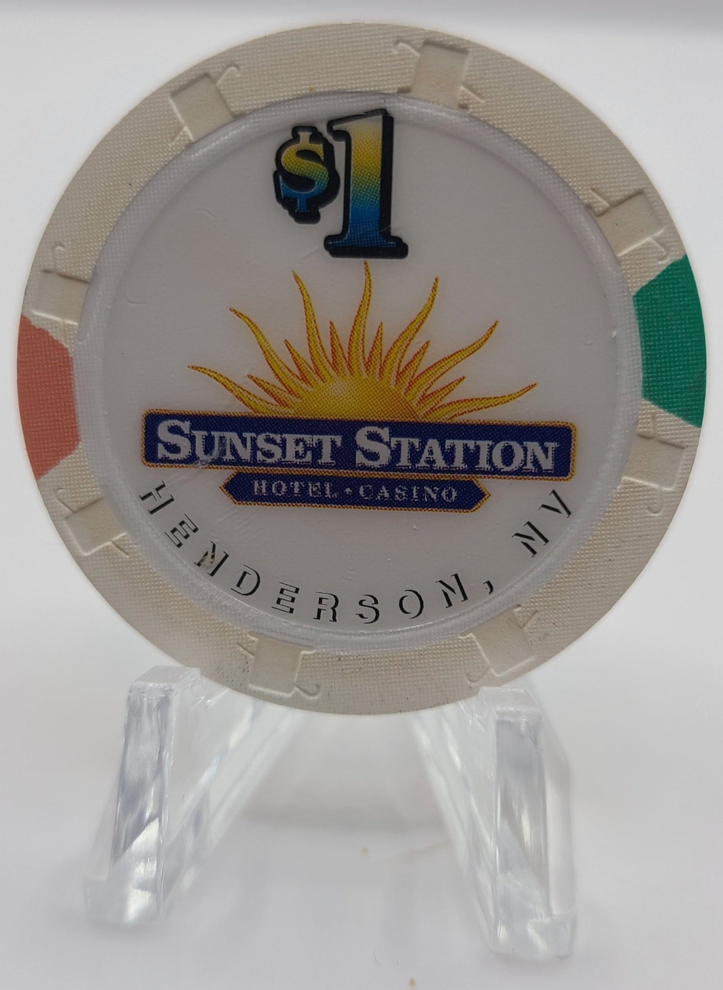 Sunset Station Casino Henderson NV 1997 $1 Chip V1615